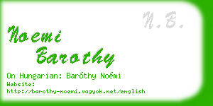 noemi barothy business card